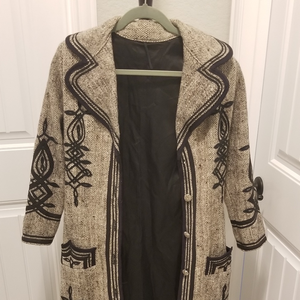 Embroidered trench jacket